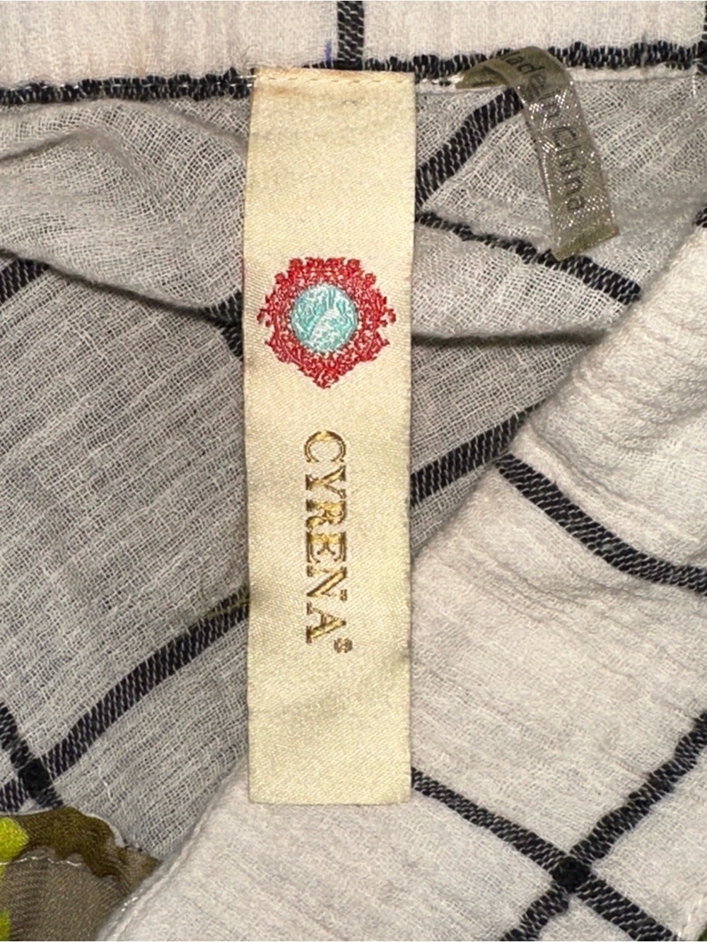 Cyrena Anthropologie Linen Blend Embroidered Tunic Boho Festival Shirt Dress LRG - Picture 9 of 10